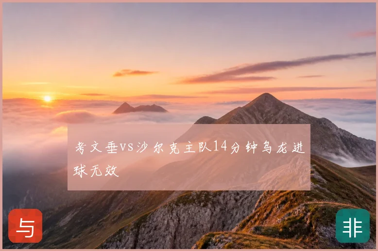 考文垂vs沙尔克主队14分钟乌龙进球无效